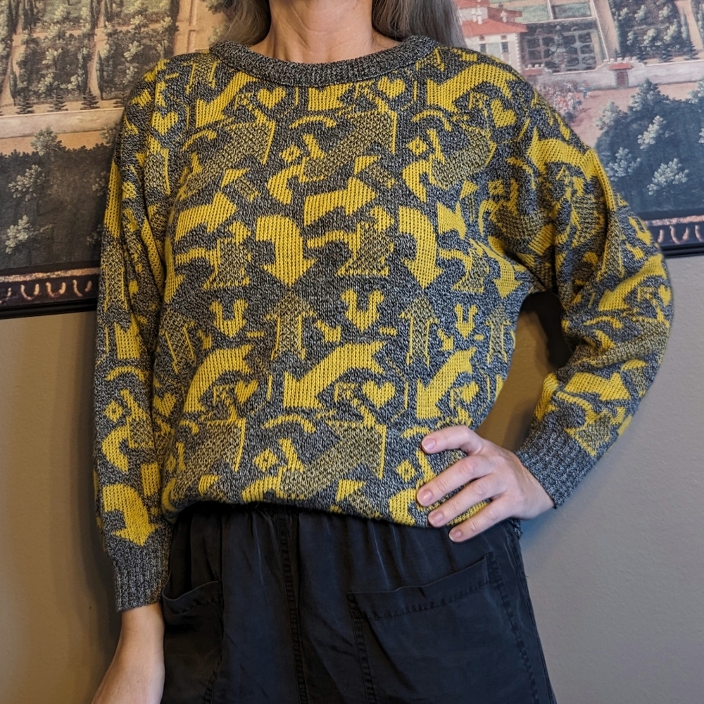 1980's ARROW SWEATER novelty 80's crewneck M L